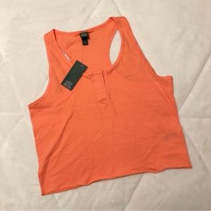 🆕 NWT Orange Cropped Tank Top
